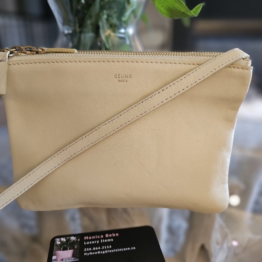 Celine Yellow Leather Crossbody Bag